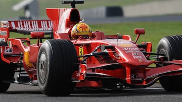 Rossi con el Ferrari de F1.