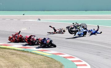 Las imágenes de la accidentada salida en Montmeló