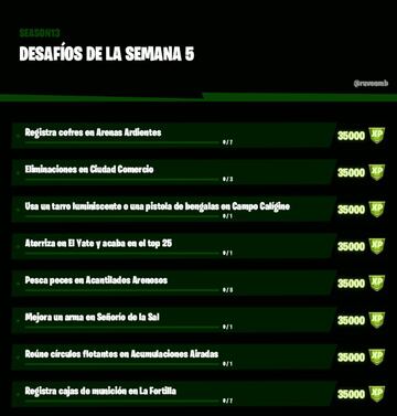 Desafíos de la Semana 5 de la Temporada 3