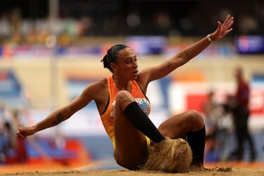 La atleta española del triple salto se impone en los Europeos de Apeldoorm con un salto de 14,37 metros.