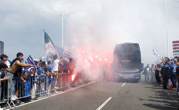 Así recibió la afición del Deportivo a su llegada a Riazor.