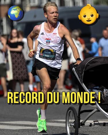 Media maratón en 1h:08:04... empujando un carrito de bebé