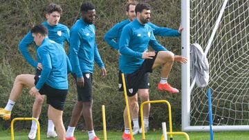 Balenziaga, entrenando en Lezama