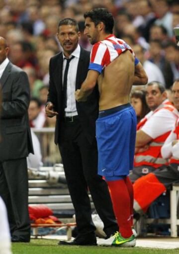 Simeone y Raúl García en 2012.
