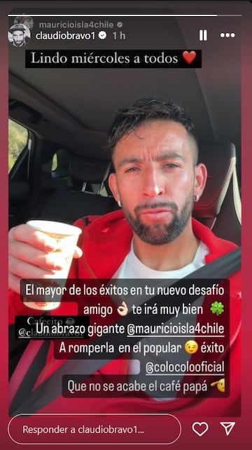 El mensaje de Claudio Bravo a Mauricio Isla.