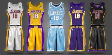 Uniforme de Los Angeles Lakers.