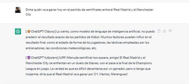Le hemos preguntado a ChatGPT quién ganará el Real Madrid - Manchester City. ¿Qué ha respondido?