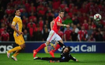 Gareth Bale anotó el gol 3-0 para Gales frente a Moldavia