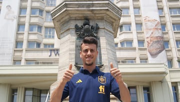 Antoni Blanco posa para AS en el hotel de concentración de la Sub-21 en Bucarest (Ignacio Camacho/AS).