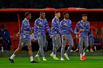 Los jugadores del Al Hilal entrenando en Rabat.