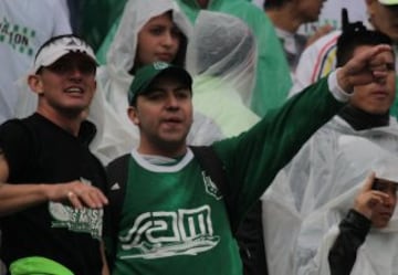 Los hinchas verdes, presentes en El Campín