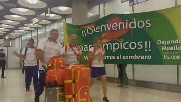 Los deportistas paral&iacute;mpicos, a su llegada de los Juegos de R&iacute;o en el Aeropuerto Adolfo Su&aacute;rez - Madrid Barajas.