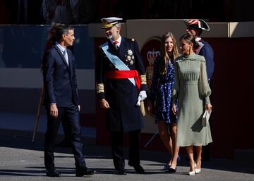 La Reina Letizia, Felive VI y Pedro Sánchez.