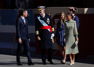 La Reina Letizia, Felive VI y Pedro Sánchez.