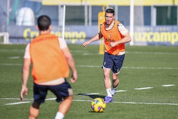 Zaldua en un entrenamiento en la Ciudad Deportiva.