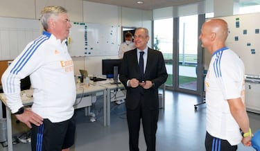 La cara de Florentino le delata sobre Ancelotti