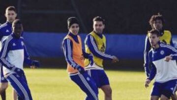 El jugador colombiano entrena con la mejor disposición y alegría para volver a aportar en el ataque del Chelsea.