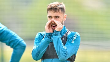 Unai L&oacute;pez, en un entrenamiento