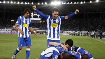 <b>LA CASI IMPOSIBLE SALVACIÓN. </b>El Espanyol la certificó en Almería, el 23 de mayo de 2009.