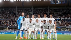 El once del Real Madrid en la Supercopa de Europa.