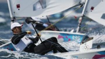 El español Javier Hernández, durante la segunda jornada de competición.