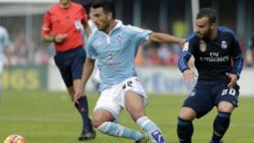 Cabral en el encuentro ante el Real Madrid. 