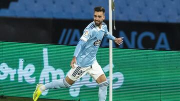 Brais M&eacute;ndez celebra el gol anotado ante el Eibar.