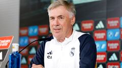 Carlo Ancelotti, entrenador del Real Madrid, en la rueda de prensa previa al Real Madrid-Real Sociedad de la jornada 5 de LaLiga EA Sports.