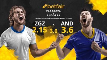 Real Zaragoza vs. FC Andorra: horario, TV, estadísticas, clasificación y pronósticos