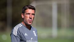 Luis Carrión en un entrenamiento durante su etapa en el FC Cartagena.