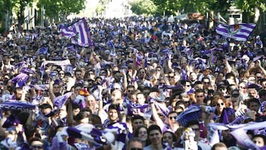 17/06/18 CELEBRACION DEL ASCENSO A PRIMERA DIVISION DEL REAL VALLADOLID AFICIONADOS SEGUIDORES
