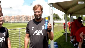 Klopp: "Factor 70 sunscreen!?" Milner: "Give it to Robbo..."