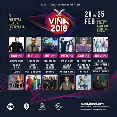 Festival de Viña del Mar 2018: Programación, horarios y artistas