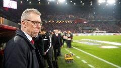 St&ouml;ger, en un partido. 