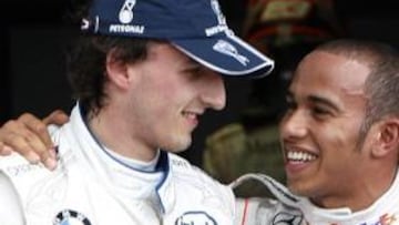 <b>CONTENTOS.</b> El polaco Robert Kubica (BMW Sauber), segundo en la formación de salida del Gran Premio de Canadá de Fórmula Uno, se mostró encantado con su resultado habida cuenta de que la pista del circuito de Montreal está en unas condiciones "delicadas".