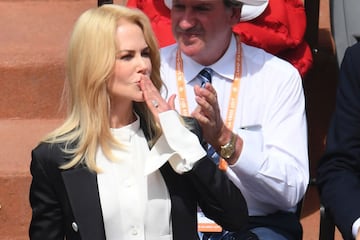 Nicole Kidman en la final de Roland Garros. 