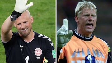 Kasper y Peter Schmeichel.