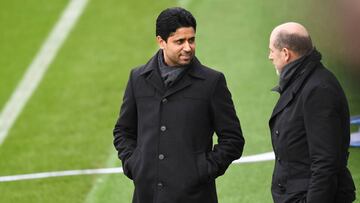 Nasser Al-Khela&iuml;fi y Antero Henrique hablan en marzo de este a&ntilde;o en un entrenamiento.