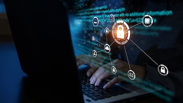 Cybersecurity IT engineers are working on protecting networks from cyber attacks from hackers on the Internet. Secure access to online privacy