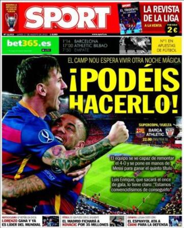 Portadas de la prensa deportiva