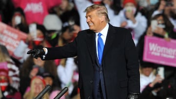 El presidente de los Estados Unidos, Donald Trump, habla durante un mitin de campa&ntilde;a el 27 de octubre de 2020 en Omaha, Nebraska.