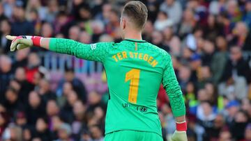 Marc Andre Ter Stegen, durante el partido ante el Athletic.