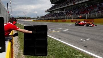 Sebastian Vettel durante el GP Espa&ntilde;a 2016.