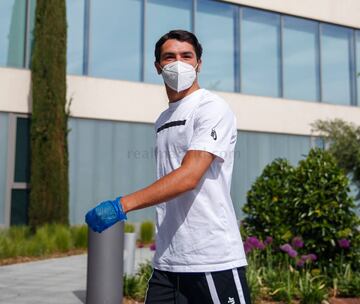 Brahim durante las pruebas médicas realizadas esta mañana en la Ciudad Deportiva del Real Madrid. 