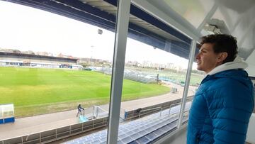 Juan Carlos Higuero, en el estadio que lleva su nombre.