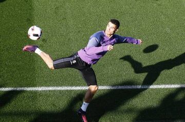 Cristiano Ronaldo in training earlier this week.