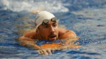 Michael Phelps, durante un entrenamiento en Mesa, donde reaparece este jueves. 