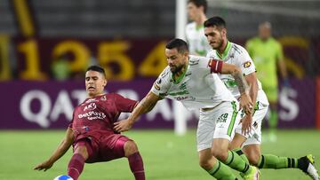 Partido de Copa Libertadores entre Deportes Tolima y América Mineiro.