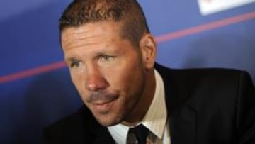 Simeone, en su presentación el 27 de diciembre de 2011.
