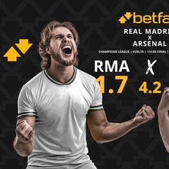 Real Madrid CF vs. Arsenal FC: horario, dónde ver, pronósticos y cuadro